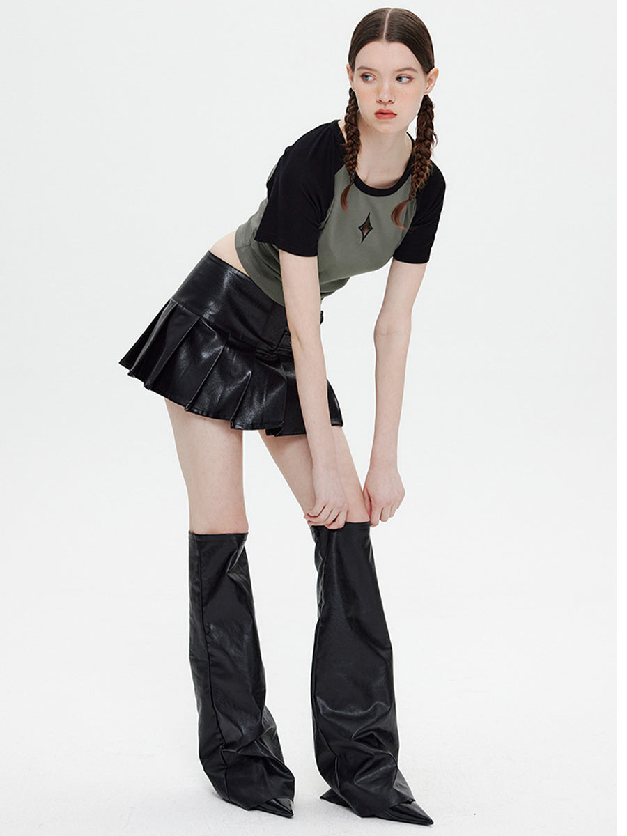 Draw Pleated Hollow Top
