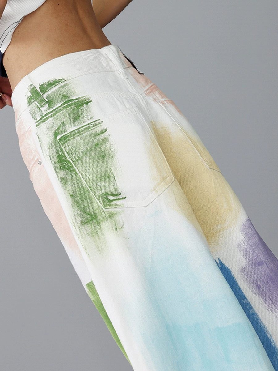 Colorful Loose Fit Denim Jeans