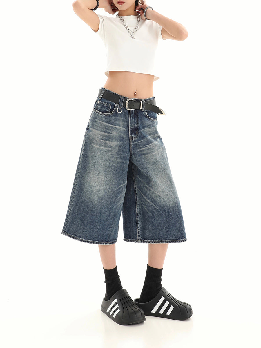Vintage Loose Fit Denim Short Jeans