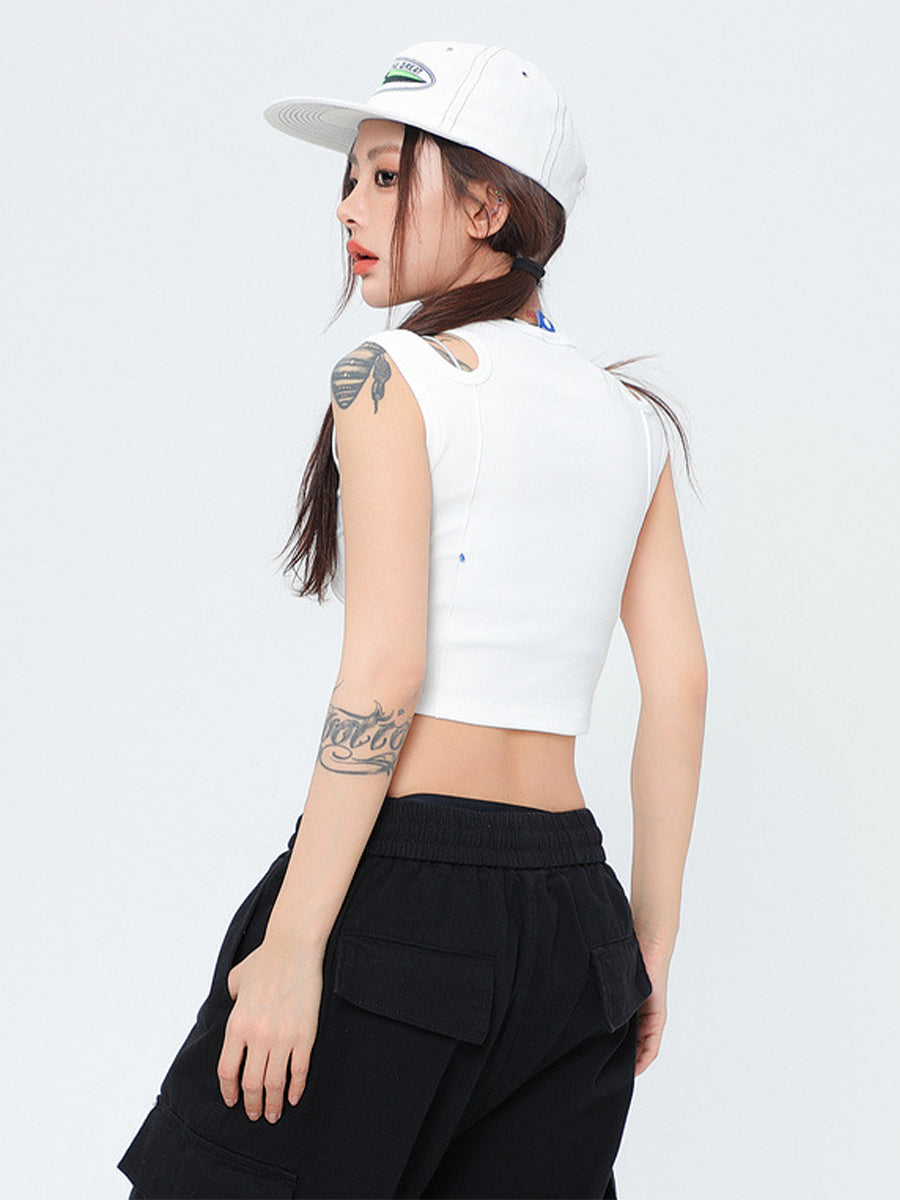 Irregular Strapless Solid Color Top