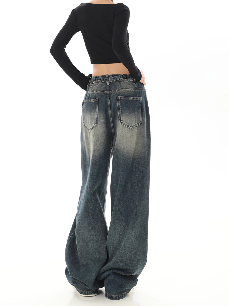Vintage Loose Straight Leg Denim Jeans