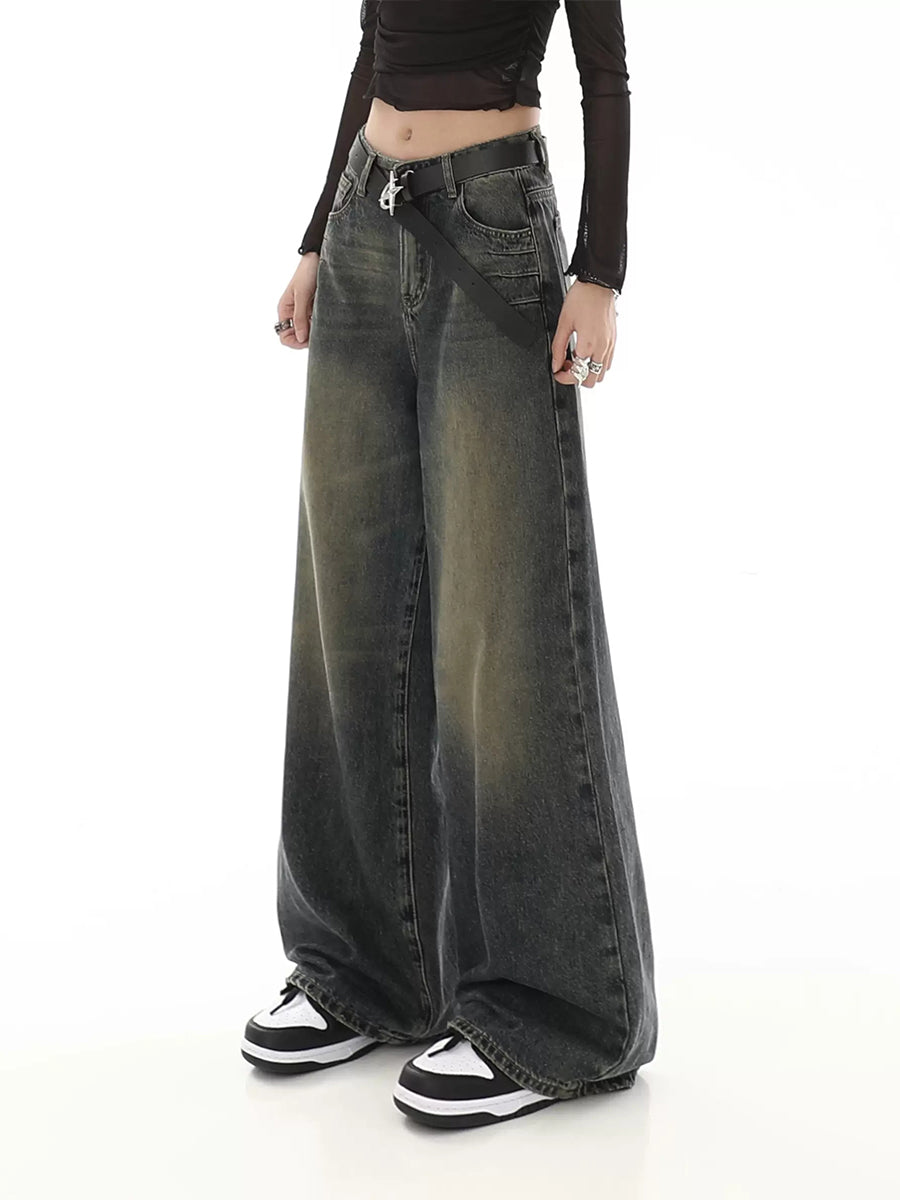 Vintage Loose Fit Grey Denim Jeans