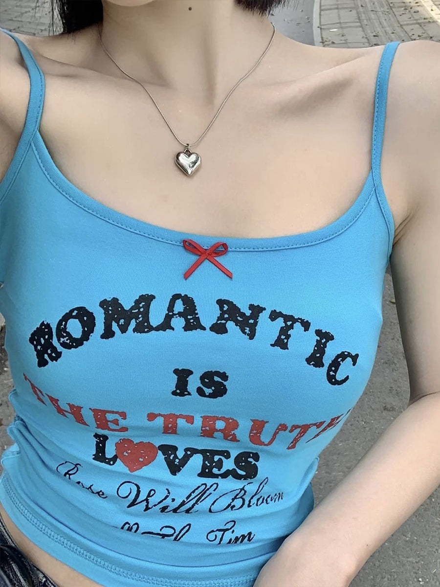 Vintage Printed Slim Short Crop Top