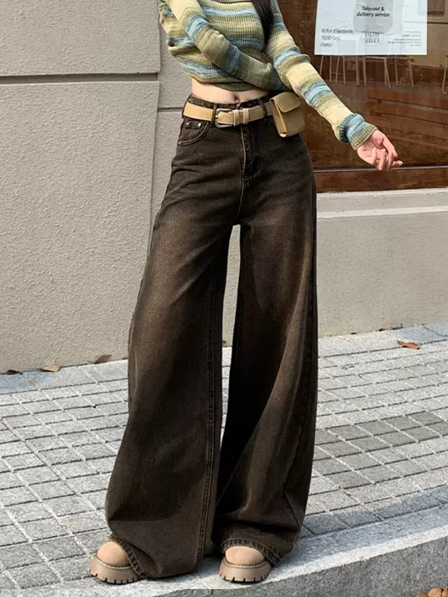 Vintage '90s Brown Straight Relaxed Legs Jeans
