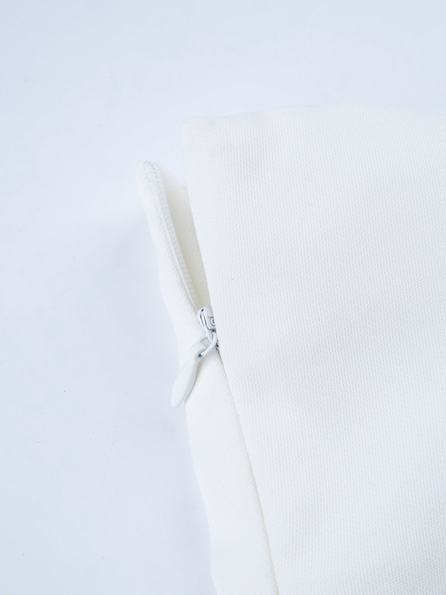 Solid Color Pleated Skirt with Bowknot Waist Chain