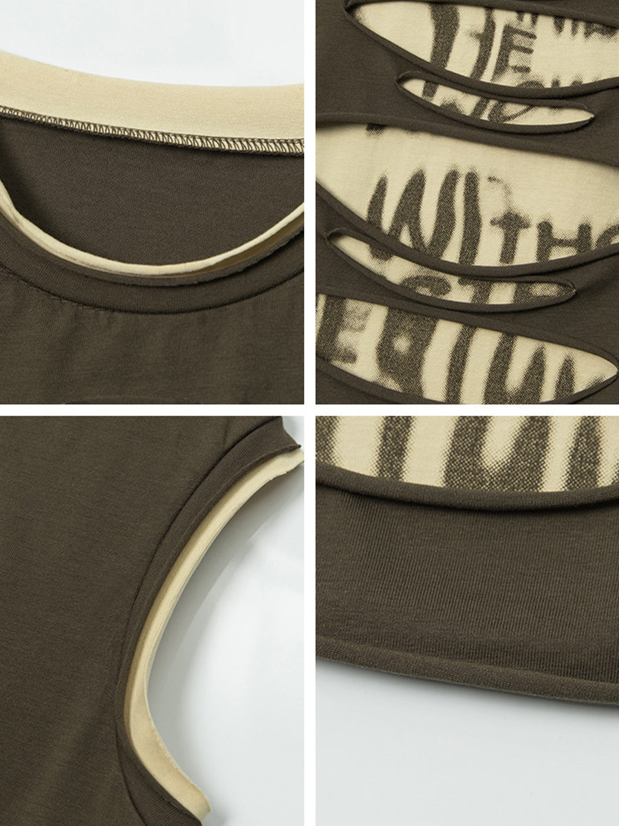 Ripped Short Hip Hop Tank Top