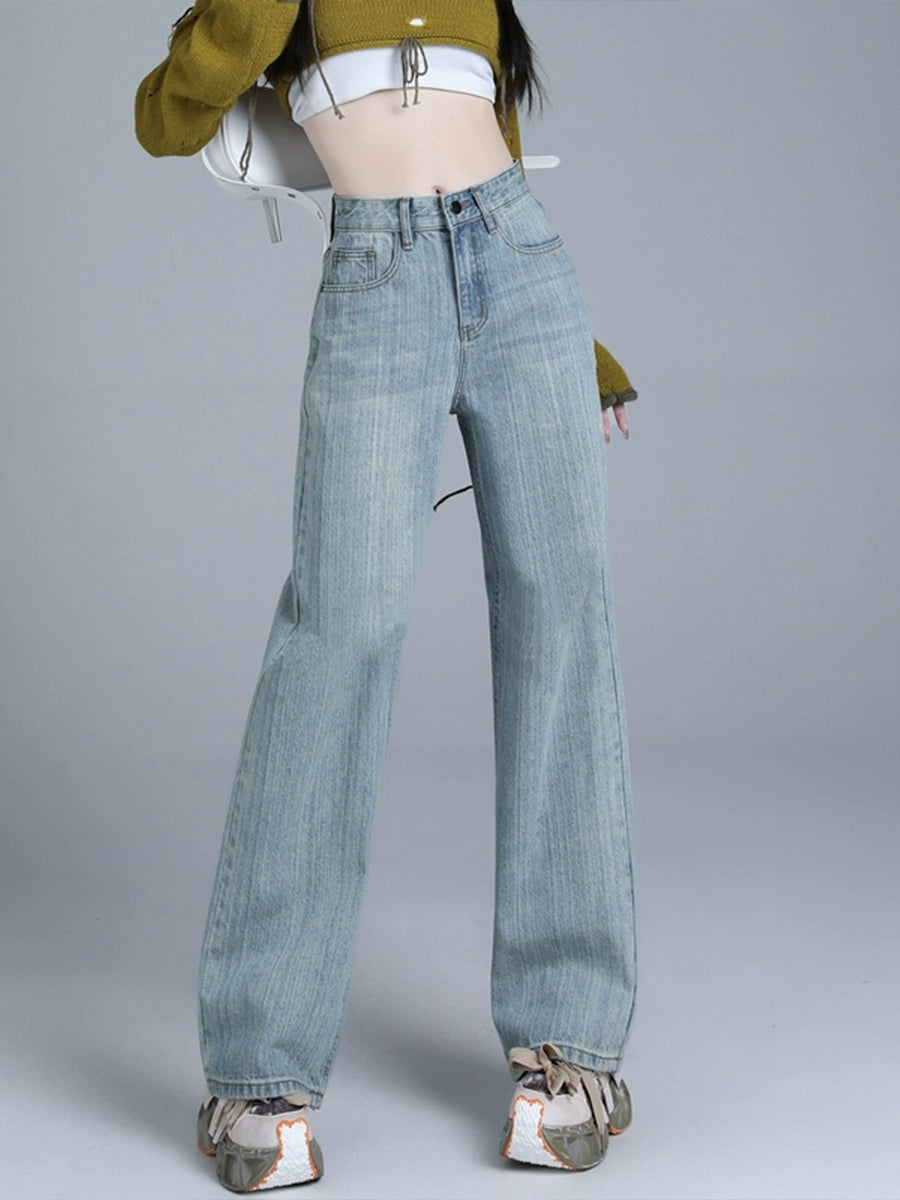 Light Blue Denim Ripped Jeans