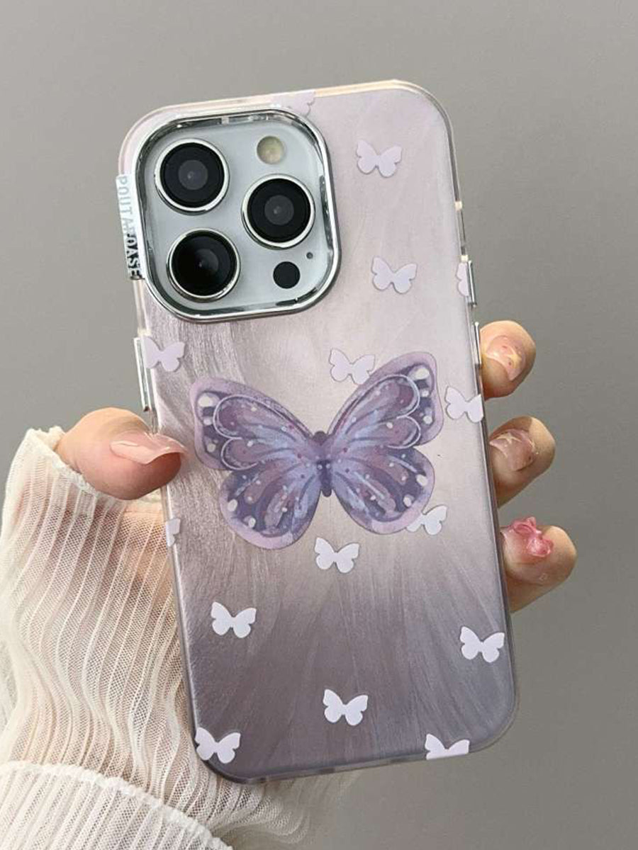 Pink and Purple Gradient Butterfly Phone Case