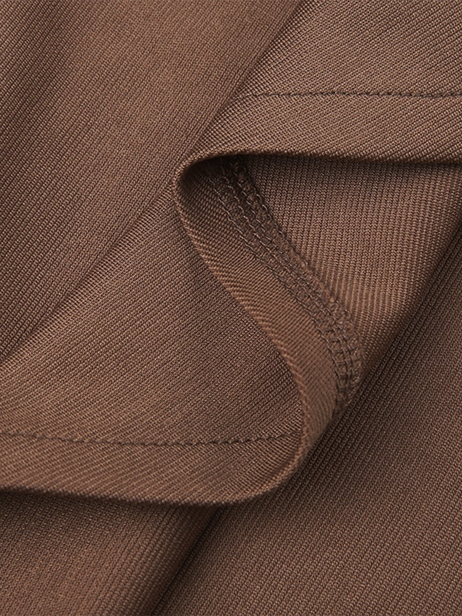Brown Vintage Fluffy Cami Dress