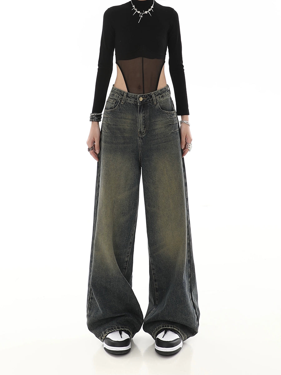 Vintage Loose Fit Grey Denim Jeans