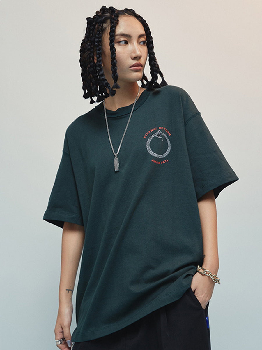 Snake Print Oversized T-Shirt Top