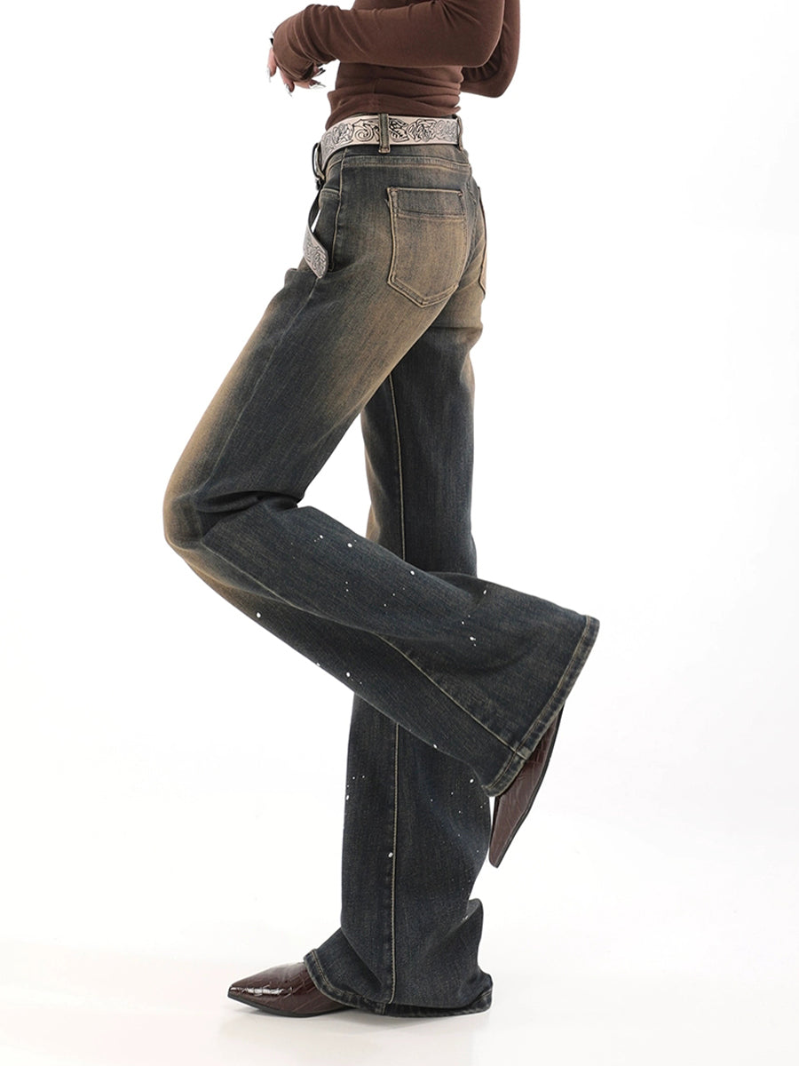 Vintage High Waisted Sexy Denim Flared Jeans