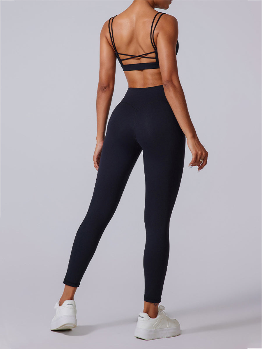 2pcs Sports Bras Skin-Friendly Sports Set Workout Set Fitness Yoga Suit
