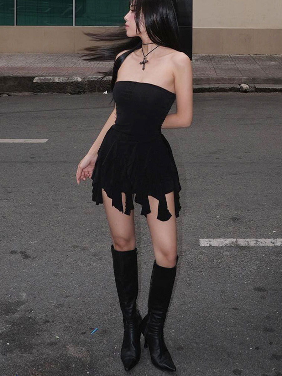 Sleeveless Tassel Slim Dress