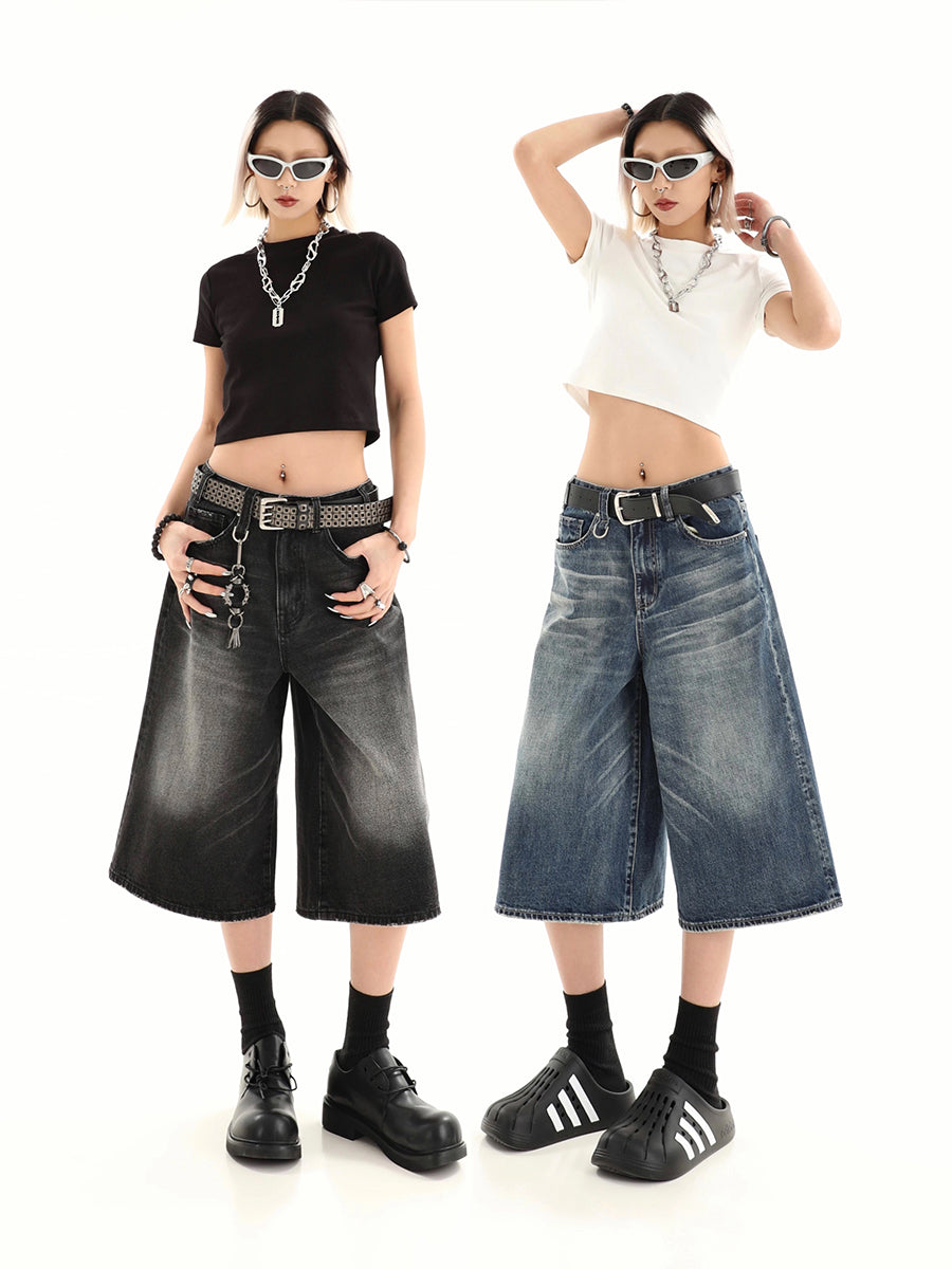 Vintage Loose Fit Denim Short Jeans