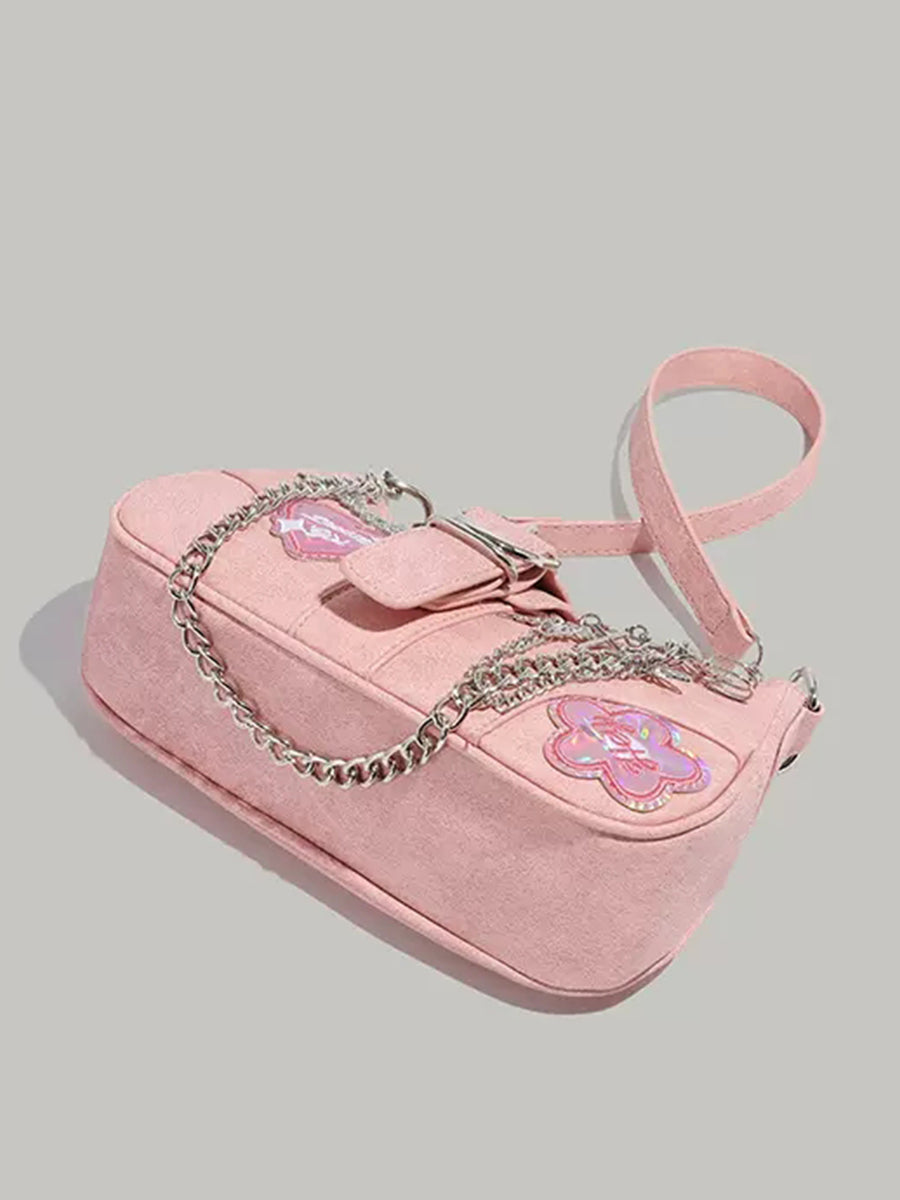 Barbie Pink Butterfly Chain Bag