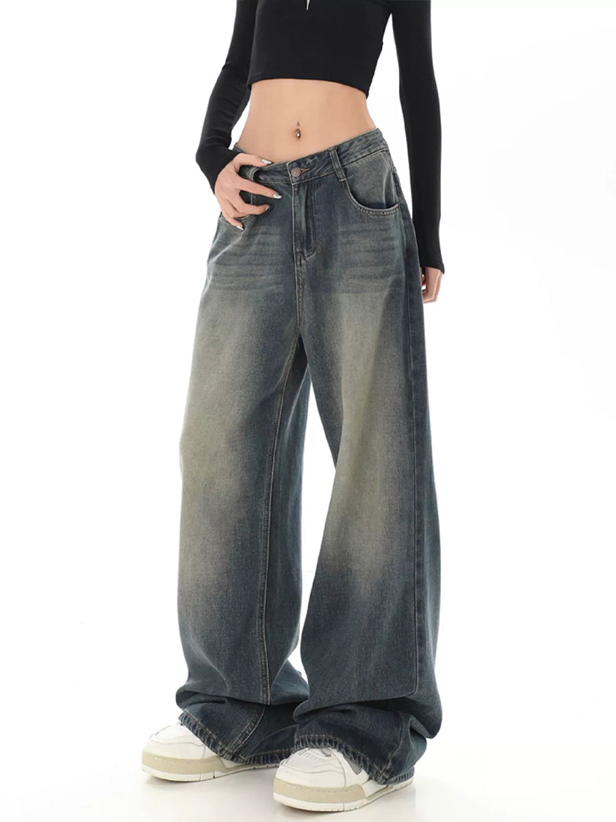 Vintage Loose Straight Leg Denim Jeans