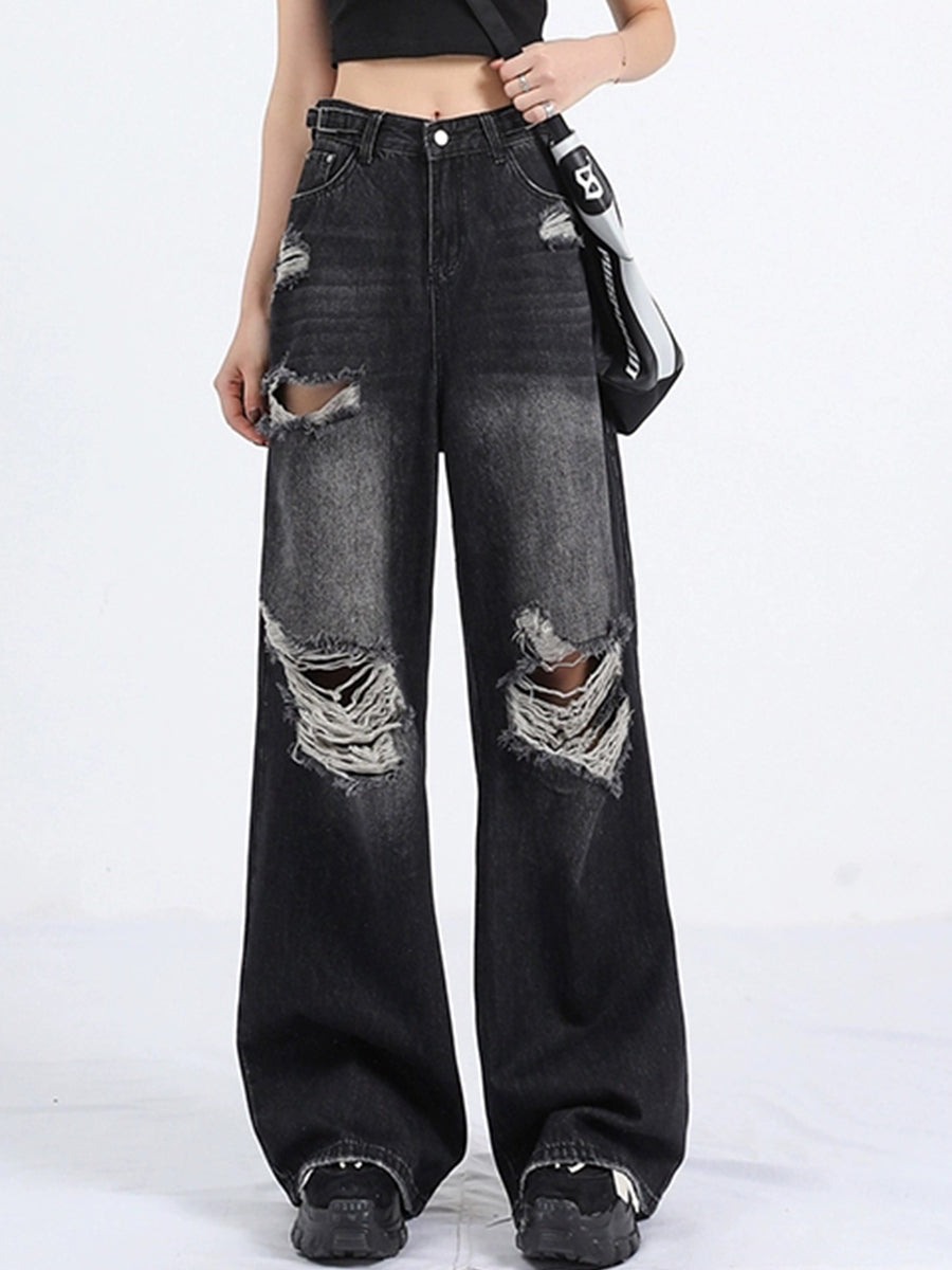 Black Denim High Waist Jeans
