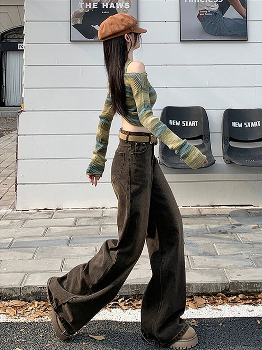 Vintage '90s Brown Straight Relaxed Legs Jeans