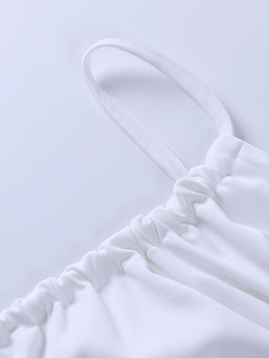 Backless Lace-up Camisole Dress
