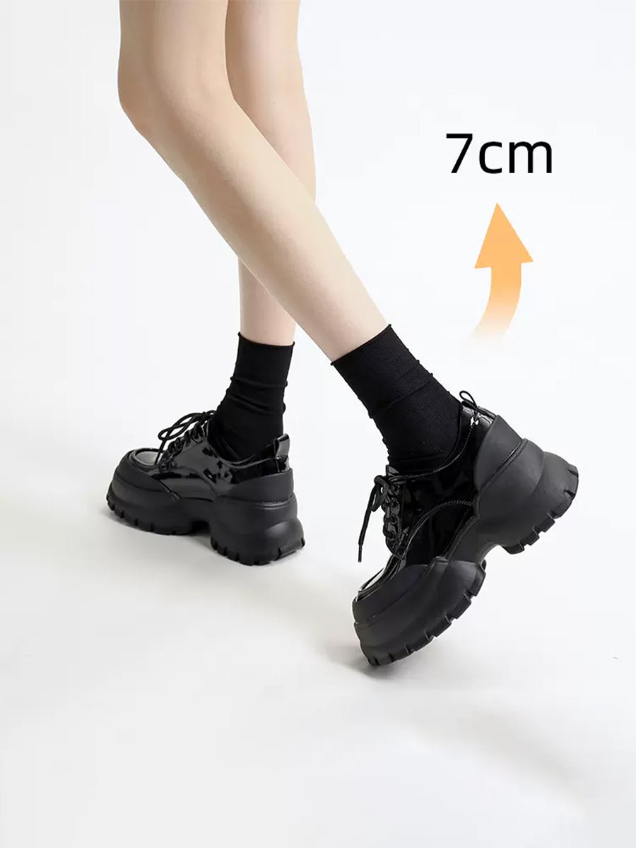 Women's Fashion Chunky Heeled Lace-up Pumps Shoes