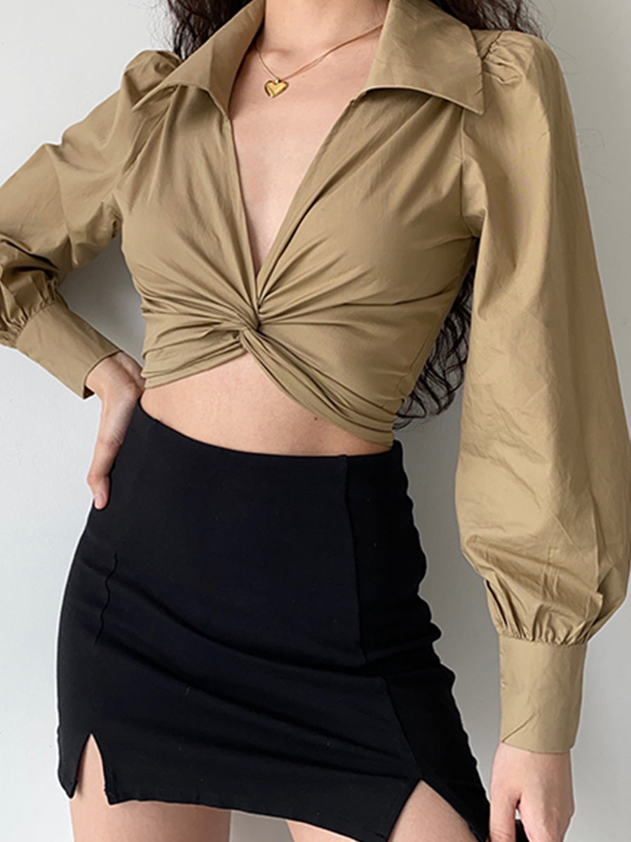 Multi Wear Lace-up Shirt Top