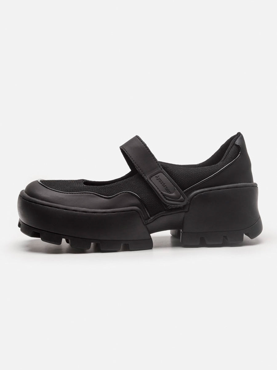 Chunky Heeled Ankle Strap Pumps