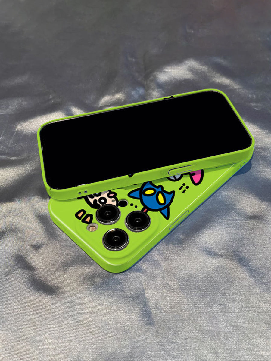 Green Lovely Cartoon Case for iPhone