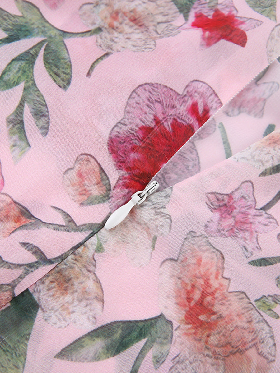 Chiffon Pleated A-line Dress