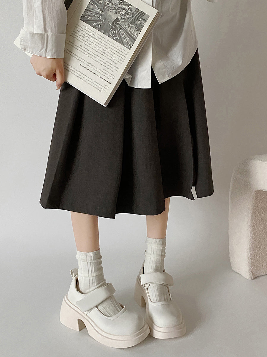 Soft Cloud Velcro Mary Jane Chunky Pumps Shoes(No Socks)