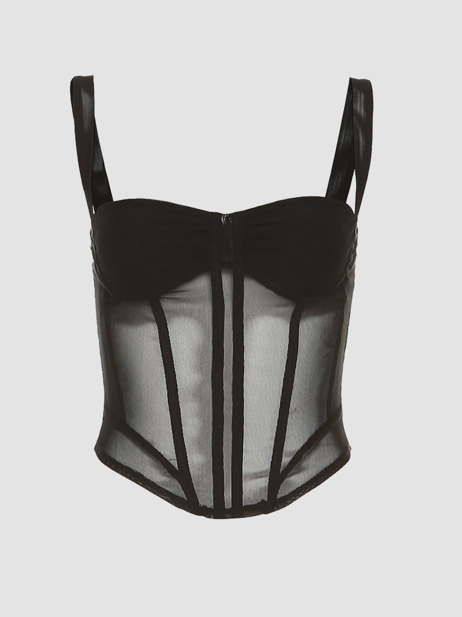 Mesh Lace Camisole Top