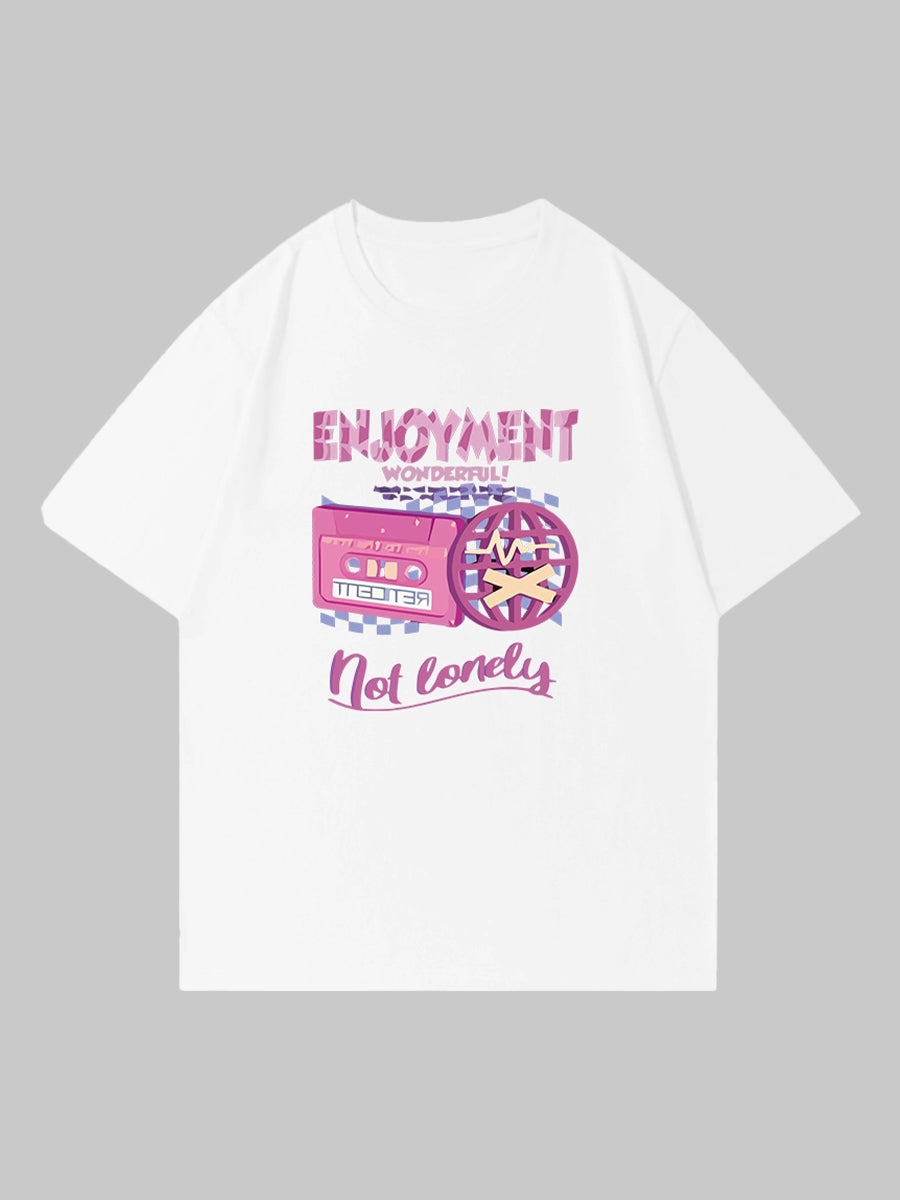 Casual Printed T-Shirt Oversized Top