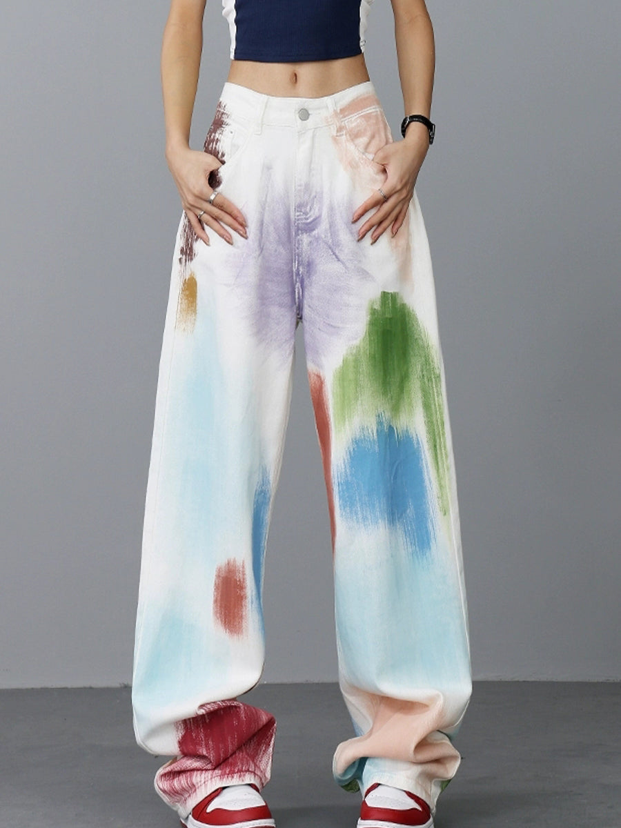 Colorful Loose Fit Denim Jeans