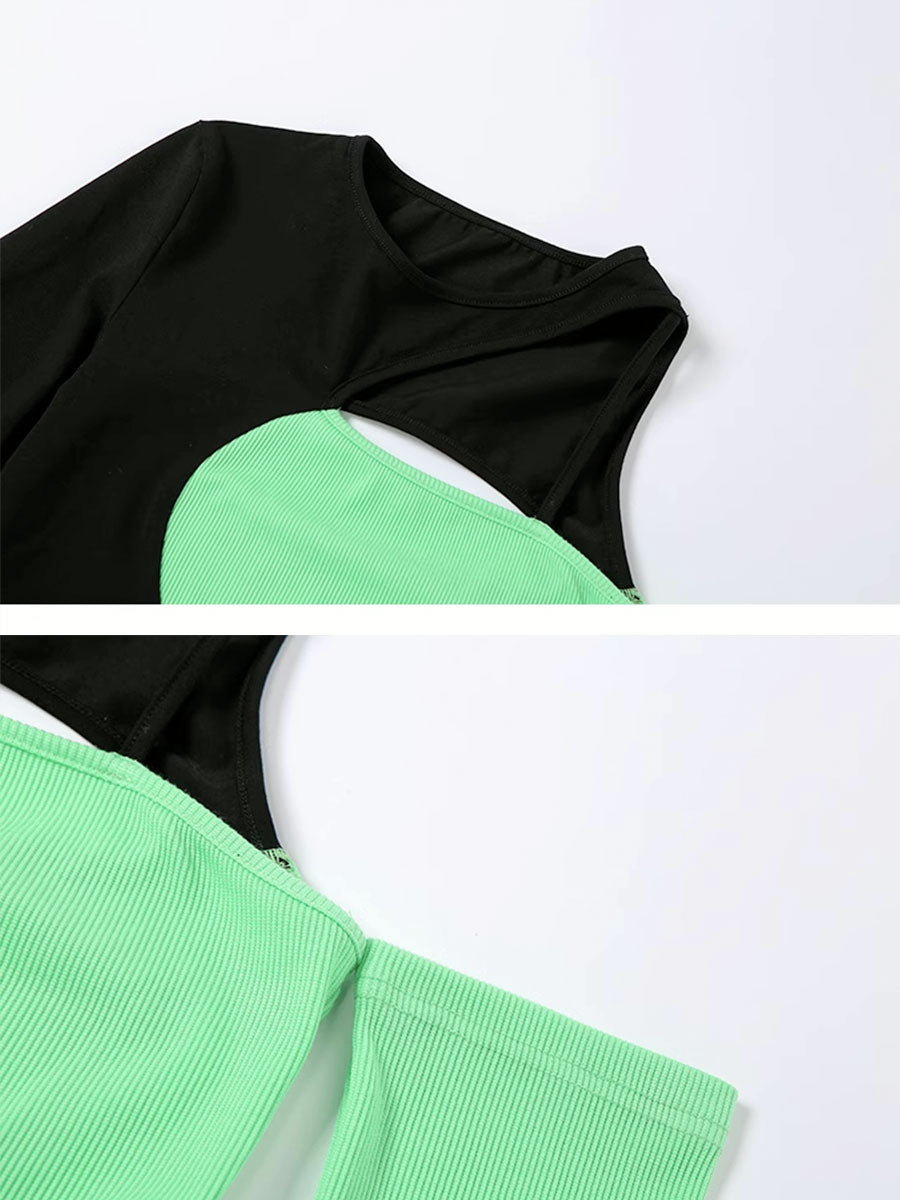 Strapless Long Sleeve Crop Top
