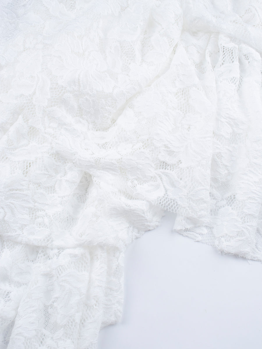 Multi Layered Lace Irregular Skirt with Lining