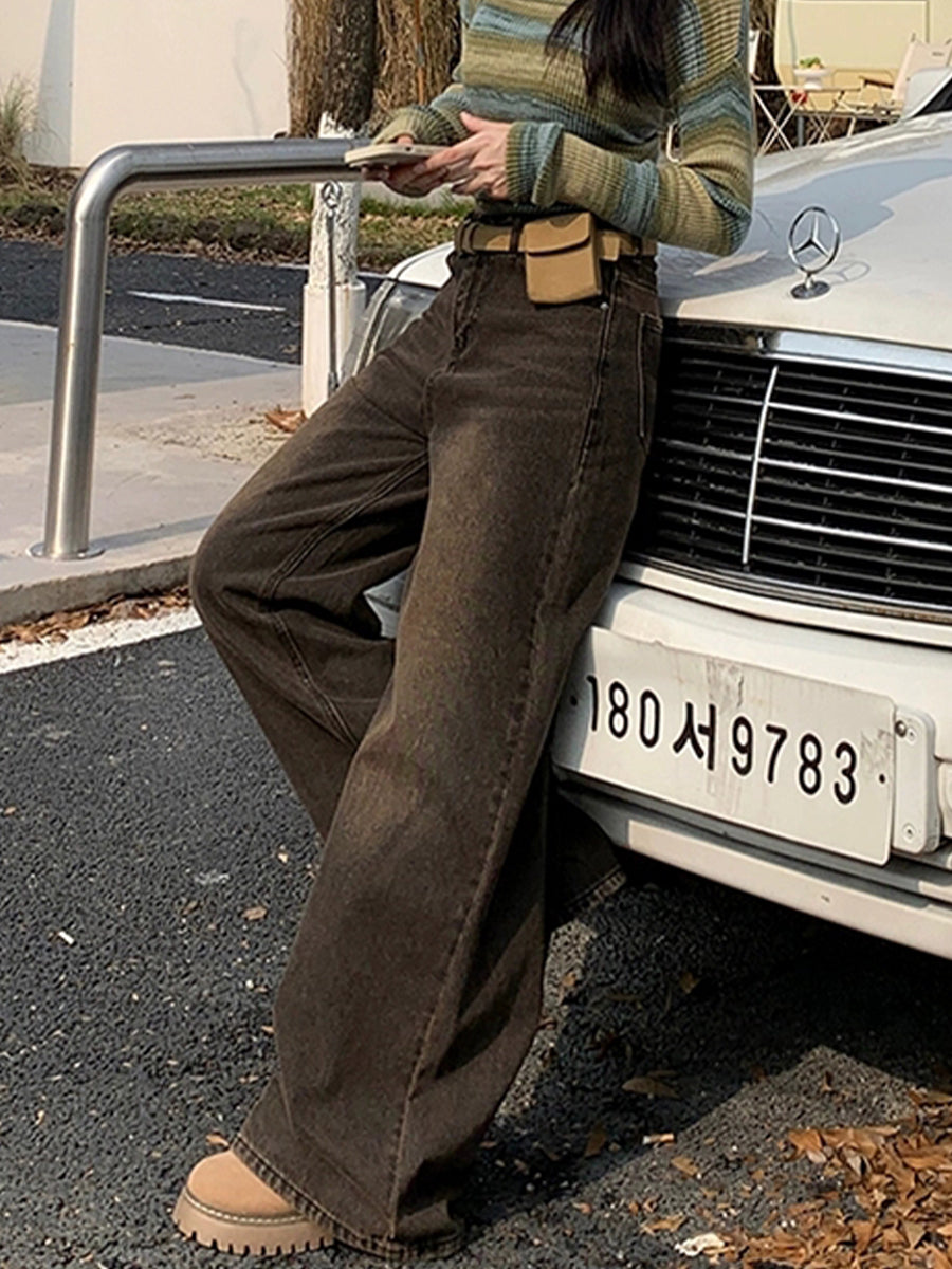 Vintage '90s Brown Straight Relaxed Legs Jeans