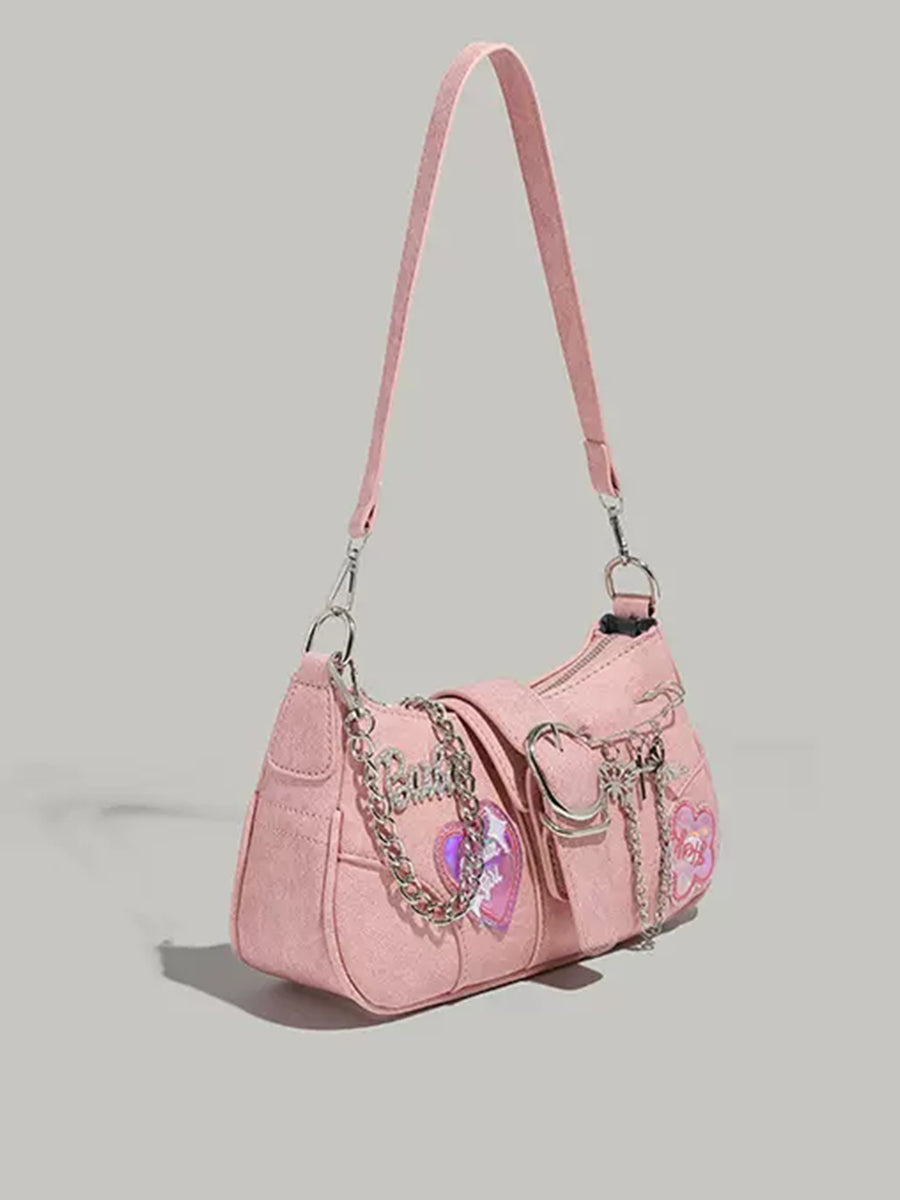Barbie Pink Butterfly Chain Bag