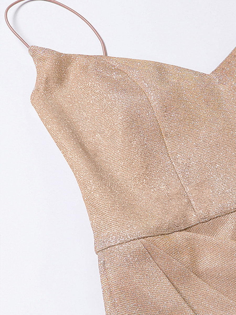 Champagne Split Camisole Dress