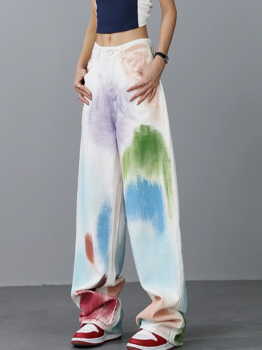 Colorful Loose Fit Denim Jeans