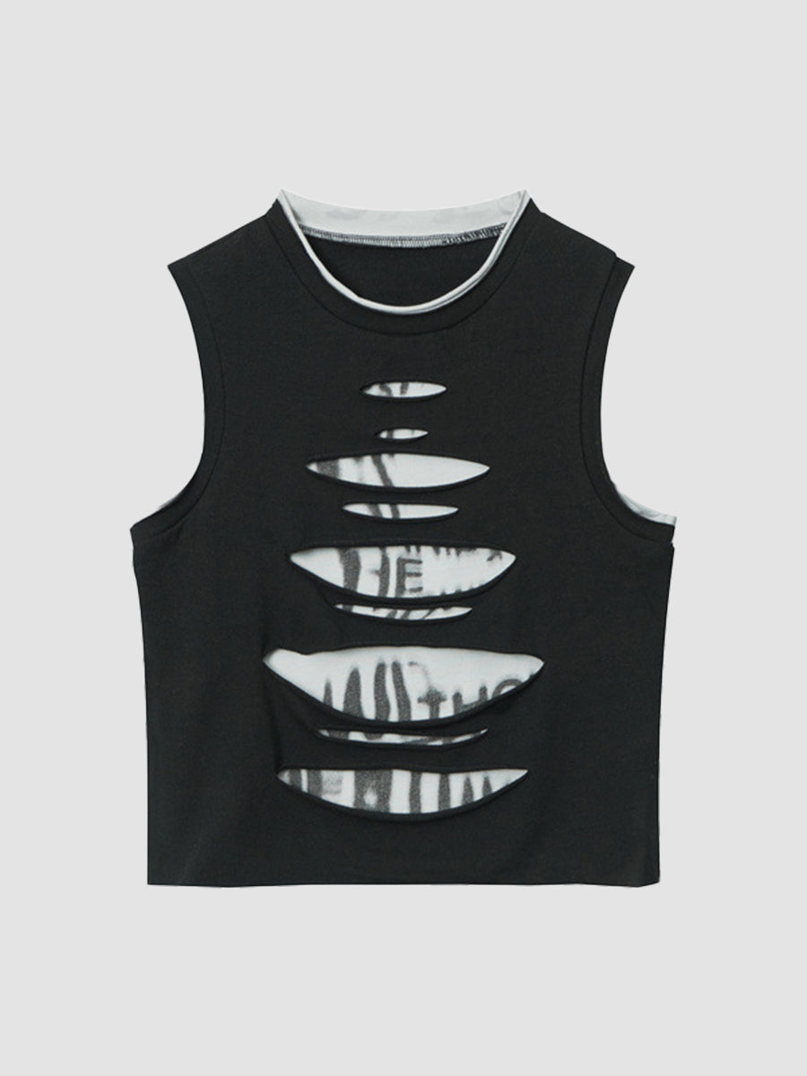 Ripped Short Hip Hop Tank Top