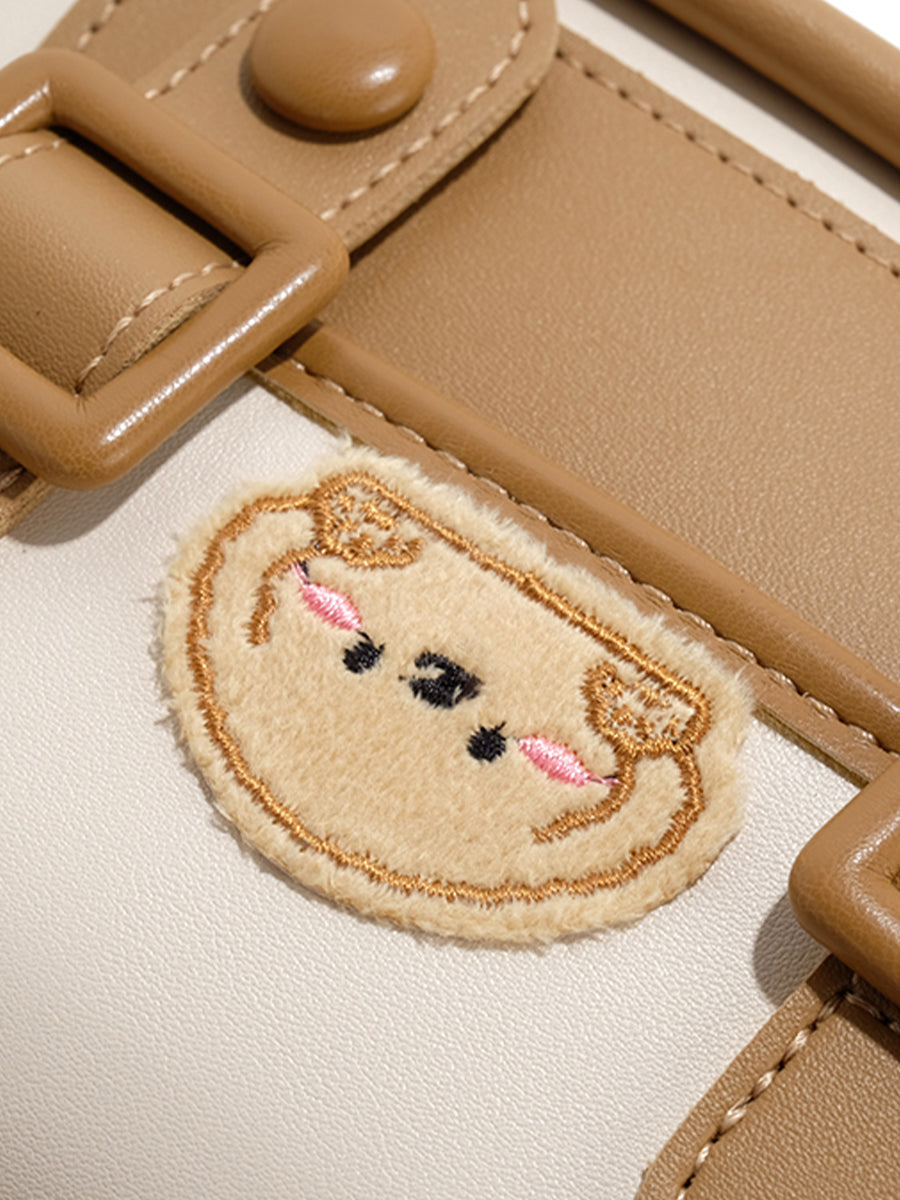 PU Leather Lovely Puppy Crossbody Bag