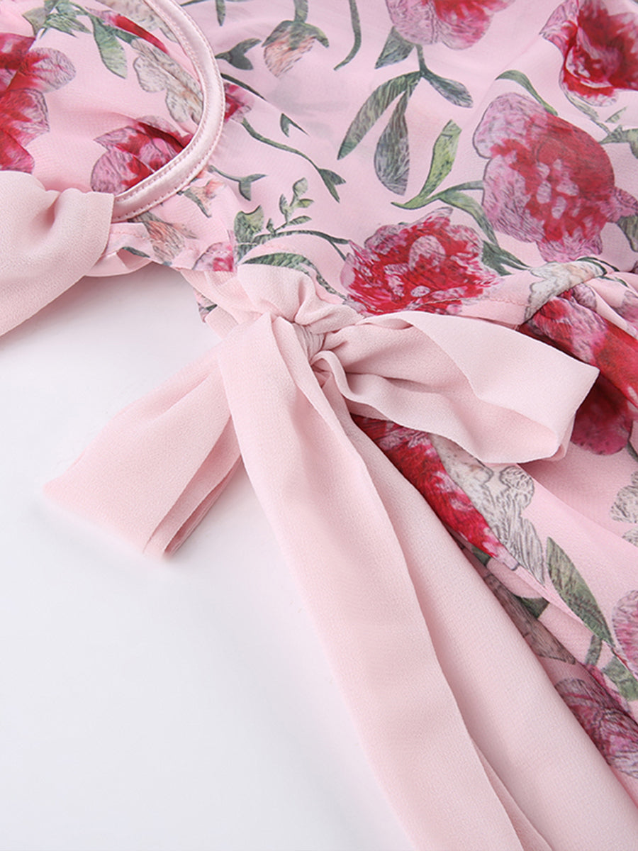 Chiffon Pleated A-line Dress