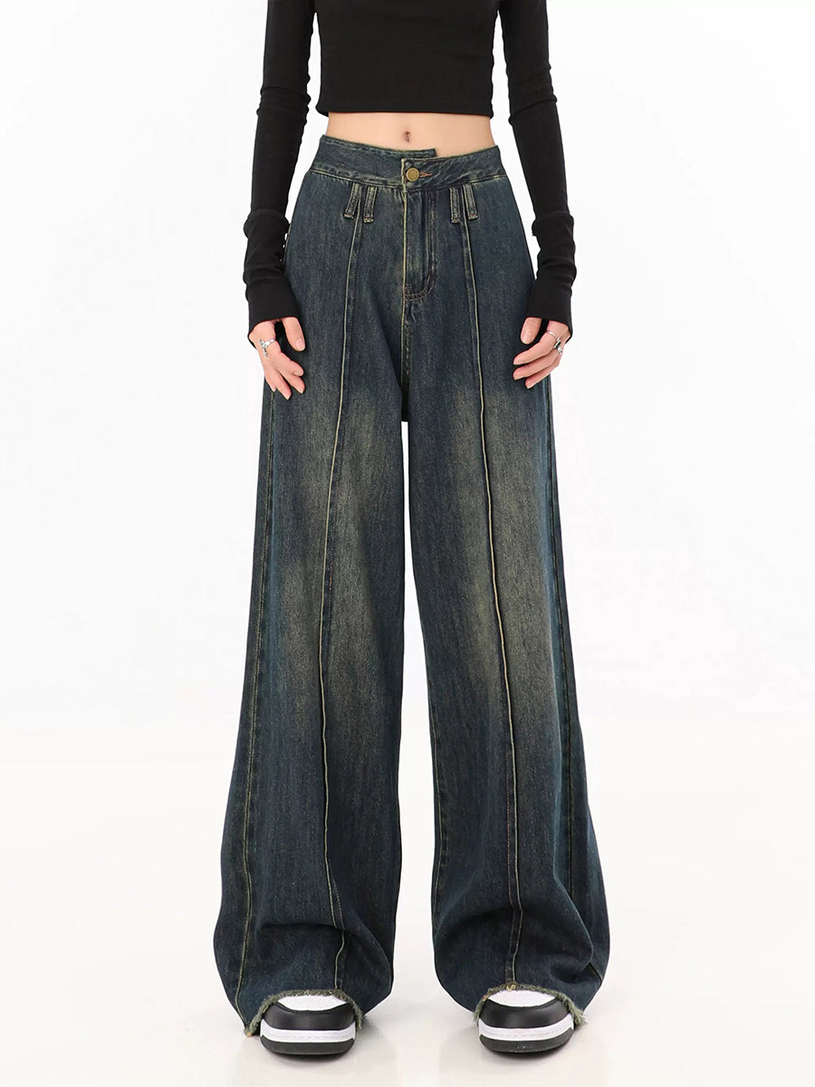 Vintage Asymmetrical Pocketless Jeans