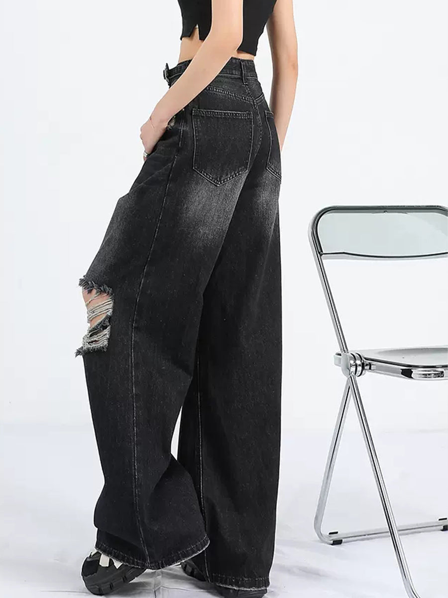 Black Denim High Waist Jeans