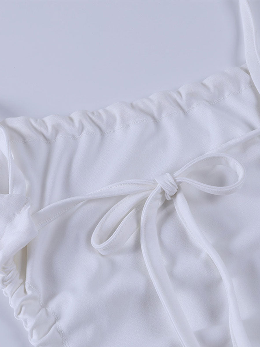 Backless Lace-up Camisole Dress