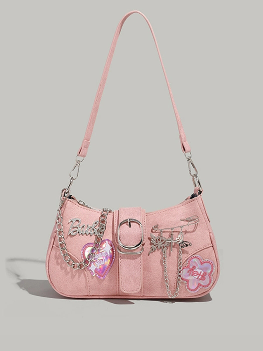 Barbie Pink Butterfly Chain Bag