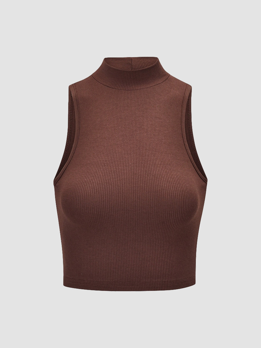 Solid Color Tank Crop Top