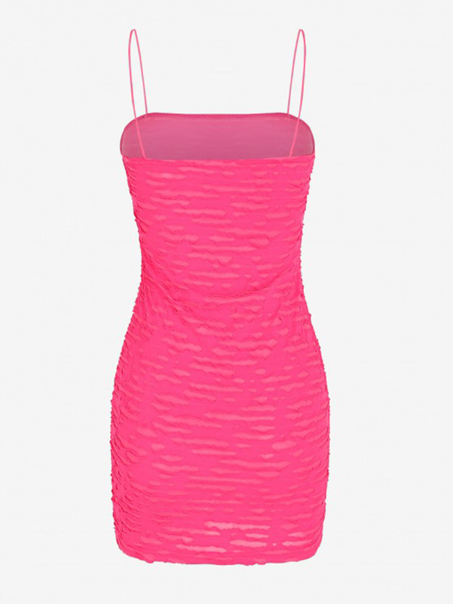 Slim Solid Color Stretchy Cami Dress