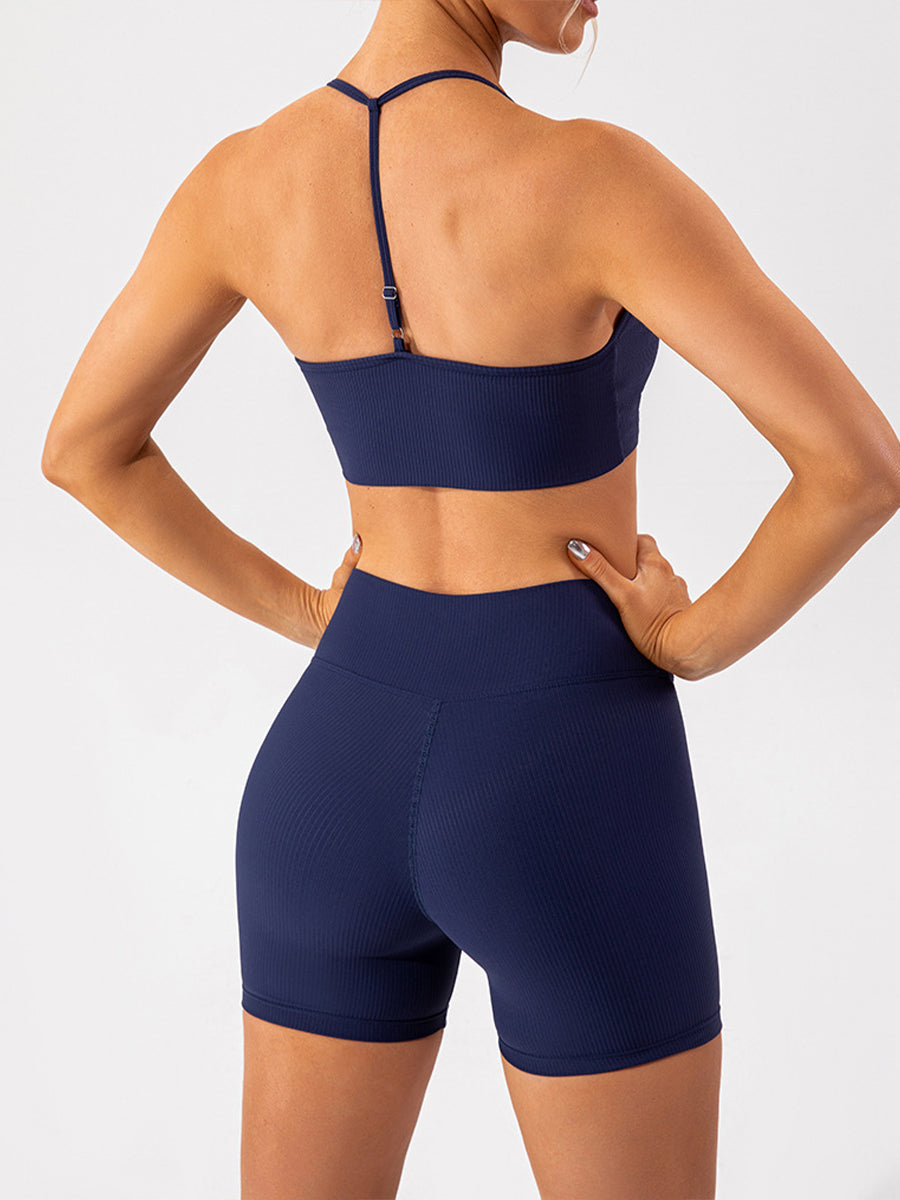 Plain Running Shorts for Womens Causal Tummy Control Workout Shorts High Waisted Yoga Capris Shorts