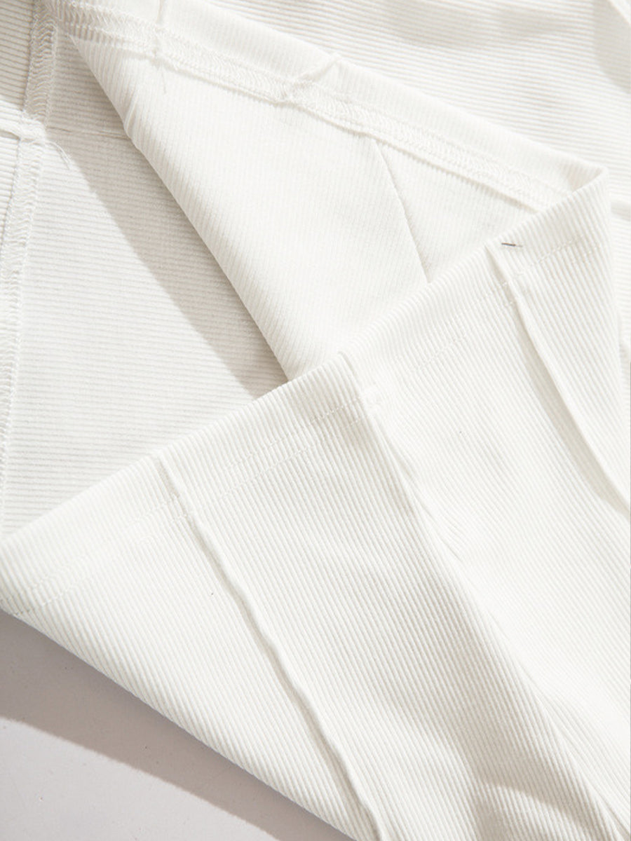 Irregular Strapless Solid Color Top